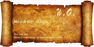 Weidner Olga névjegykártya